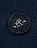 Hoodie i merinoullfrotté til herre Marineblå