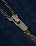 Hoodie i merinoullfrotté til herre Marineblå