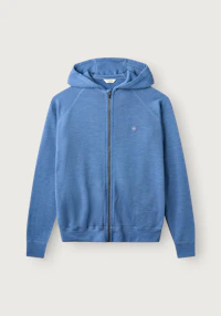 Hoodie i merinoullfrotté til herre