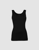 Damen Tank Top aus Merinowolle Schwarz