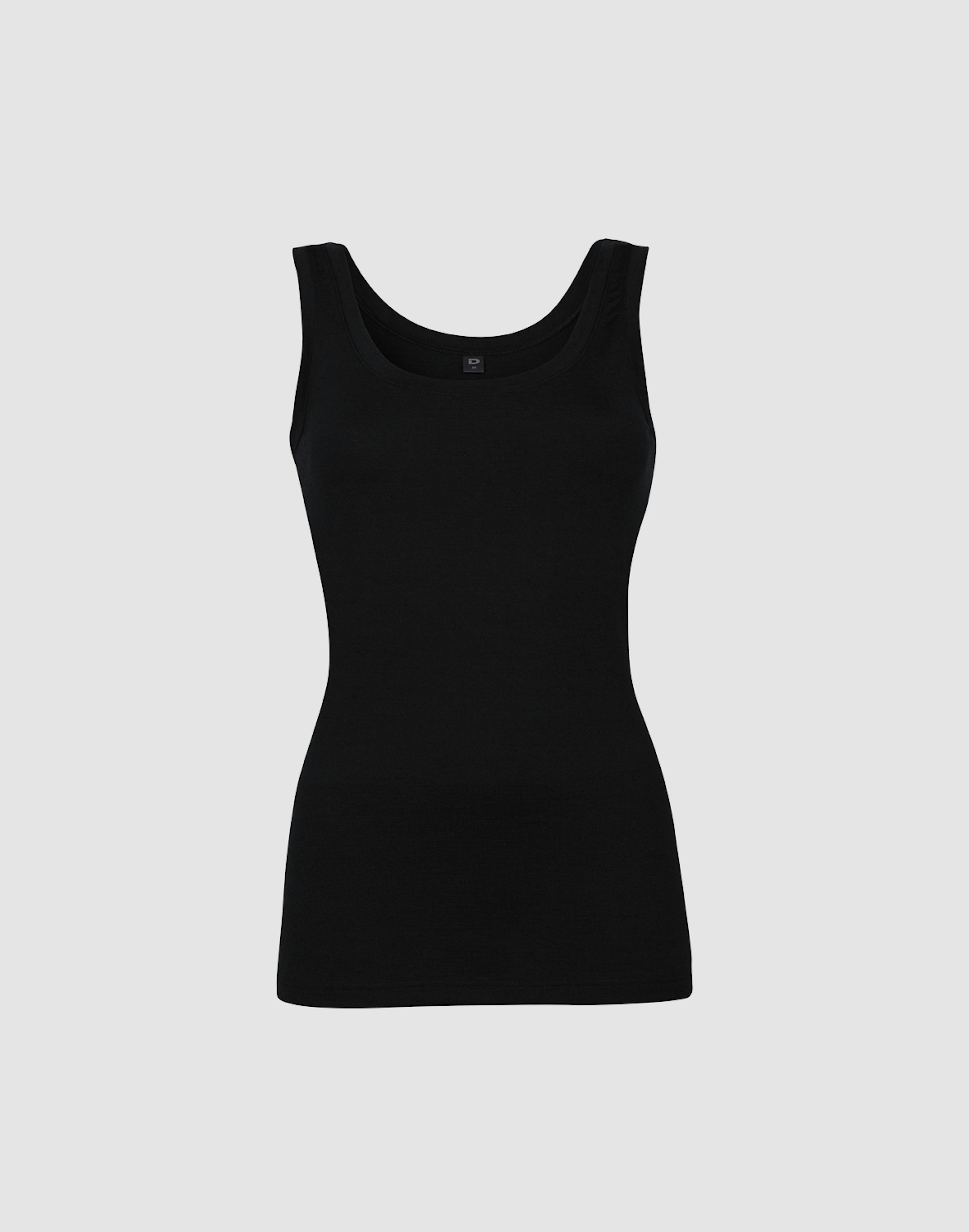 Damen Tank Top aus Merinowolle Schwarz