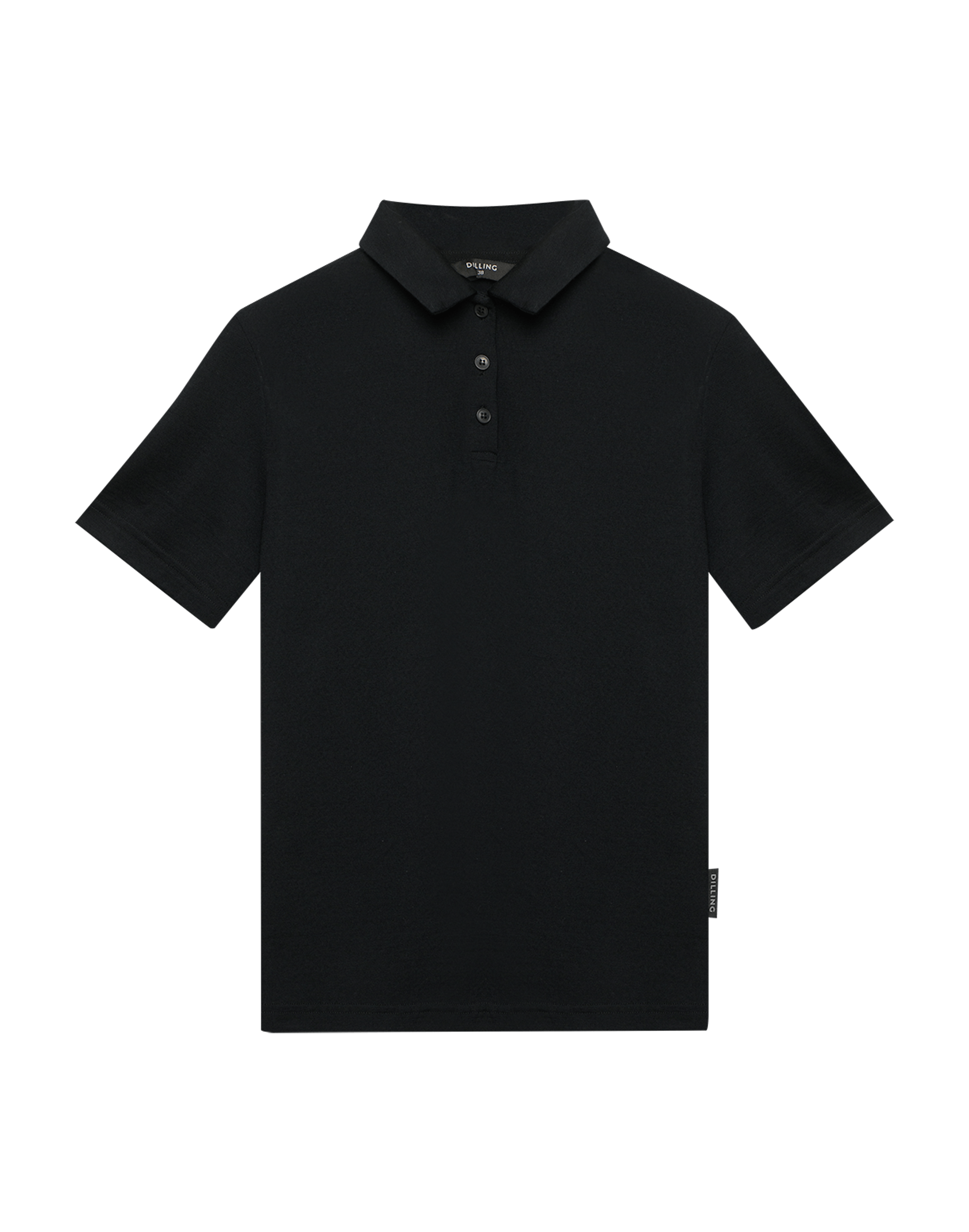 Women's merino wool polo in Black - $80.99 - Dilling