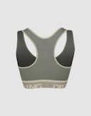 Women's merino wool sports bra Jade green
