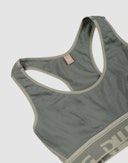 Women's merino wool sports bra Jade green