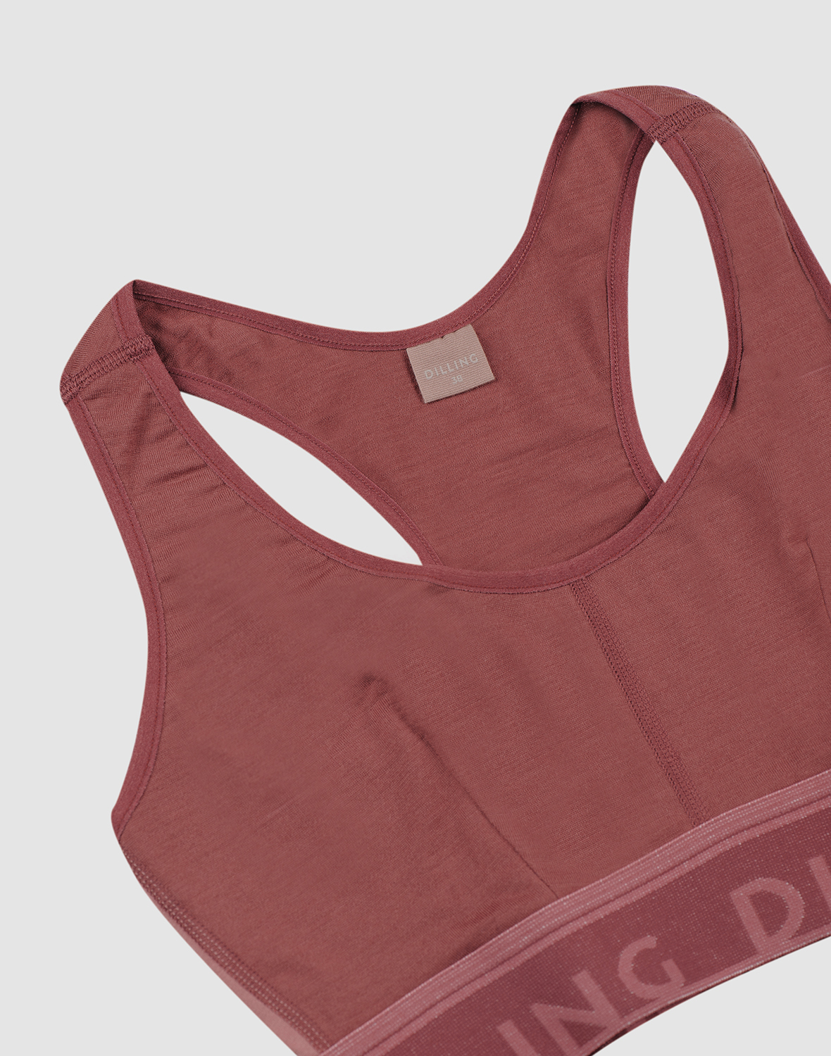 Women's merino wool sports bra in Rouge - $60.99 - Dilling