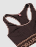 Women's merino wool sports bra Dark plum
