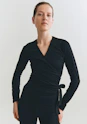 Wrap top with long sleeves