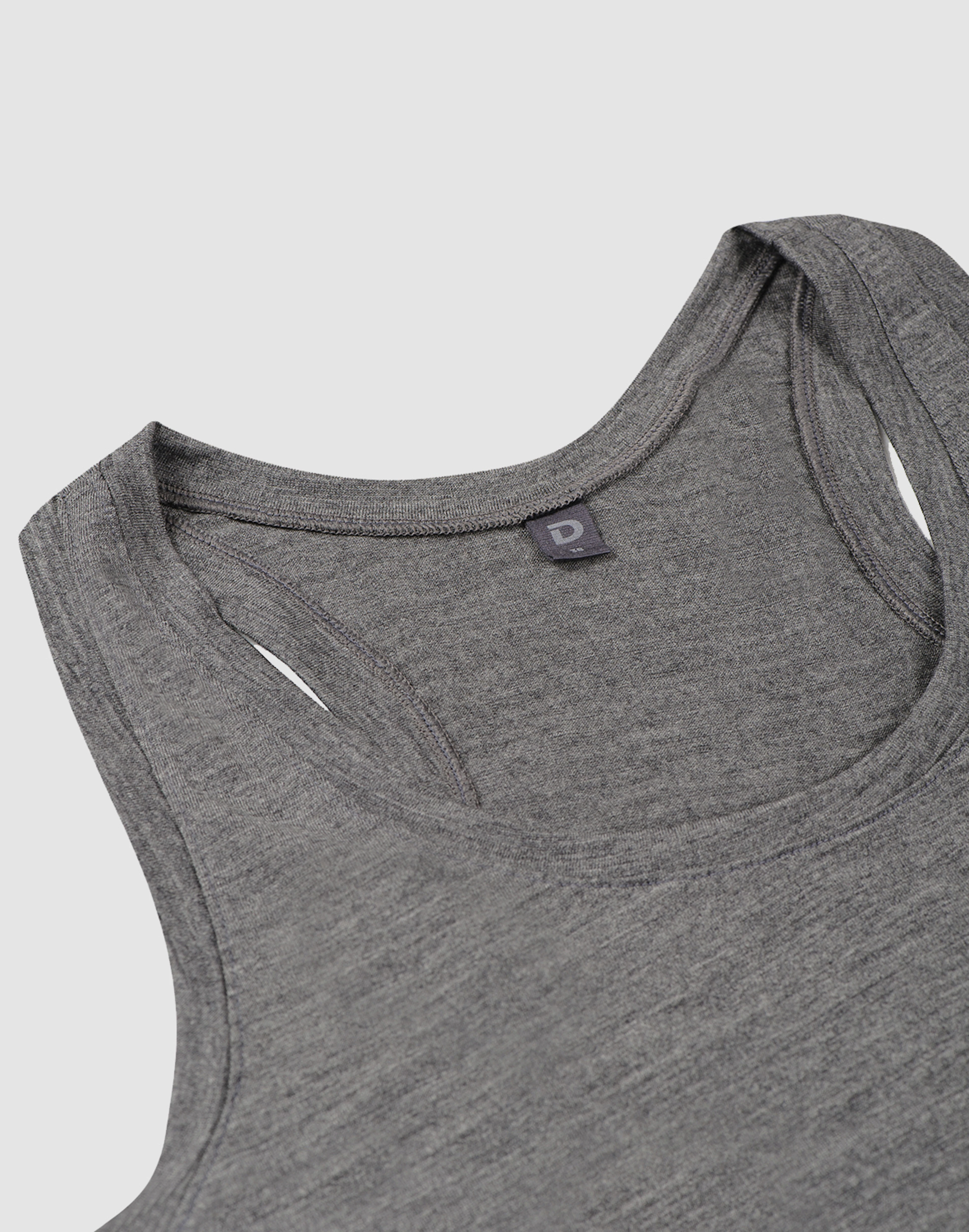 Tanktop van merinowol voor dames - Donkergrijsmelange