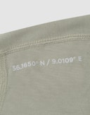 Women's merino wool long sleeve top Frosty green