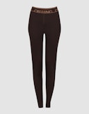 Women's merino wool leggings Dark plum