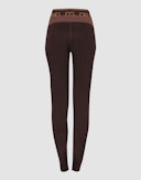 Women's merino wool leggings Dark plum