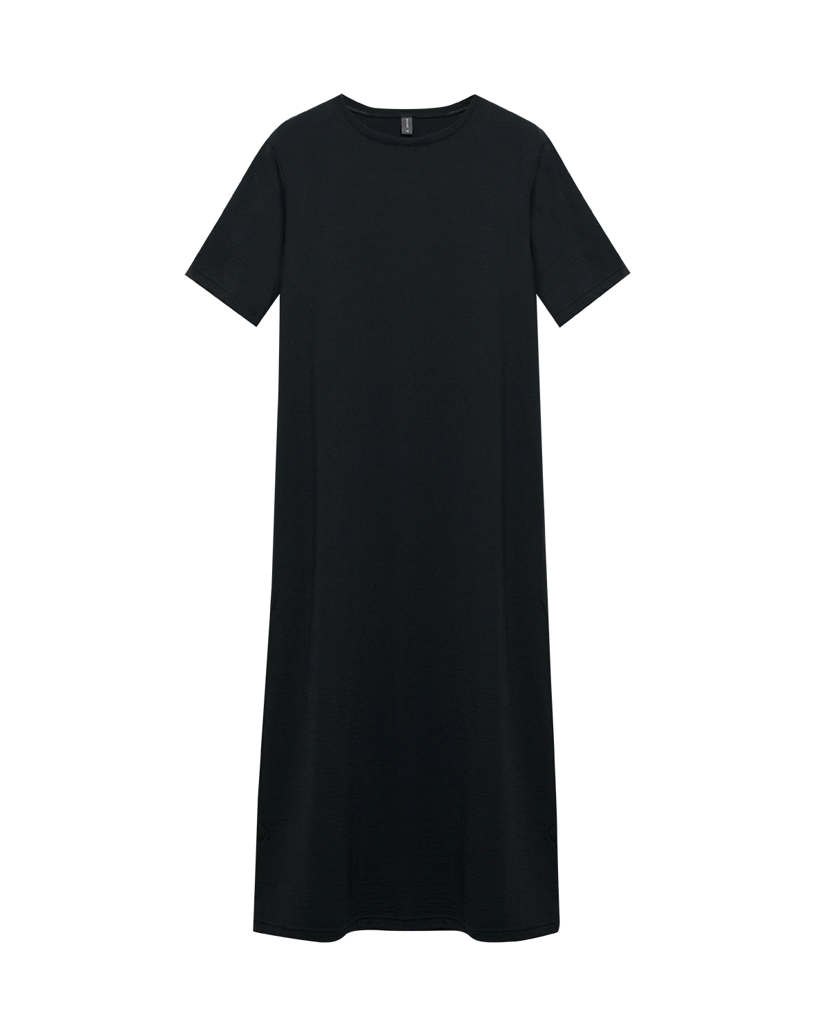 wool shirt dress The Shirt Dress in 'Enamel' Black Merino Wool