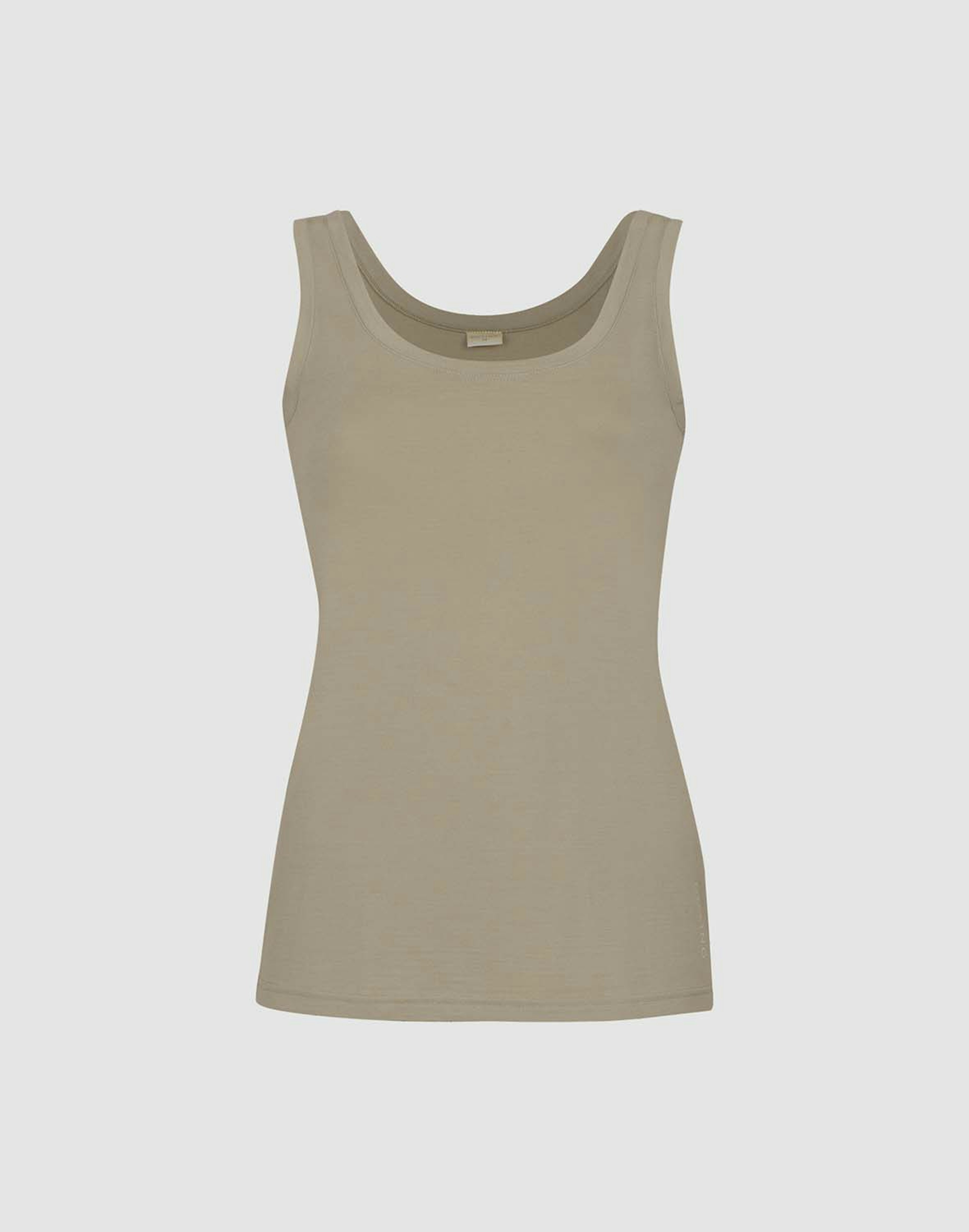 Tanktopp i merinoull til dame Havtåke