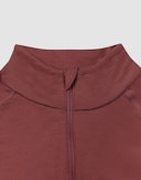 Langermet topp i merinoull til dame Rouge