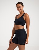 Shorts i merinoull til dame Svart