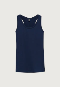 Tanktopp med bryterrygg i merinoull til dame