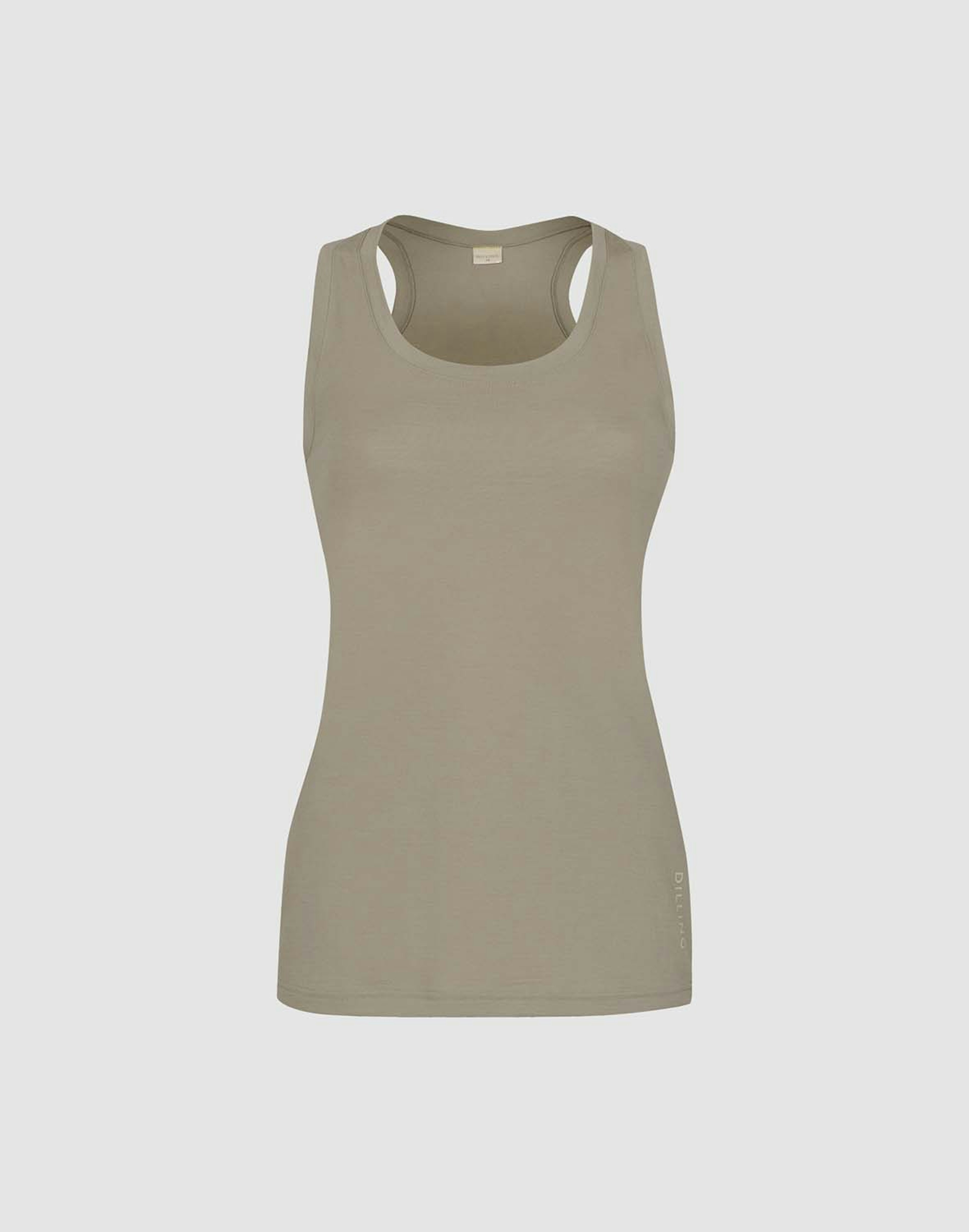 Tanktopp med bryterrygg i merinoull til dame Havtåke