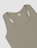 Tanktopp med bryterrygg i merinoull til dame Havtåke