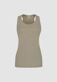 Tanktopp med bryterrygg i merinoull til dame