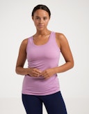 Tank top med V-rygstropper i merinould til kvinder Rosa nellike
