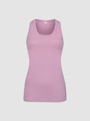 Tank top med V-rygstropper i merinould til kvinder Rosa nellike