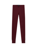 Leggings i merinoull til dame Burgunder