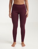 Leggings i merinoull til dame Burgunder