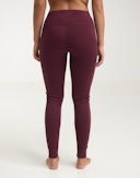 Leggings i merinoull til dame Burgunder