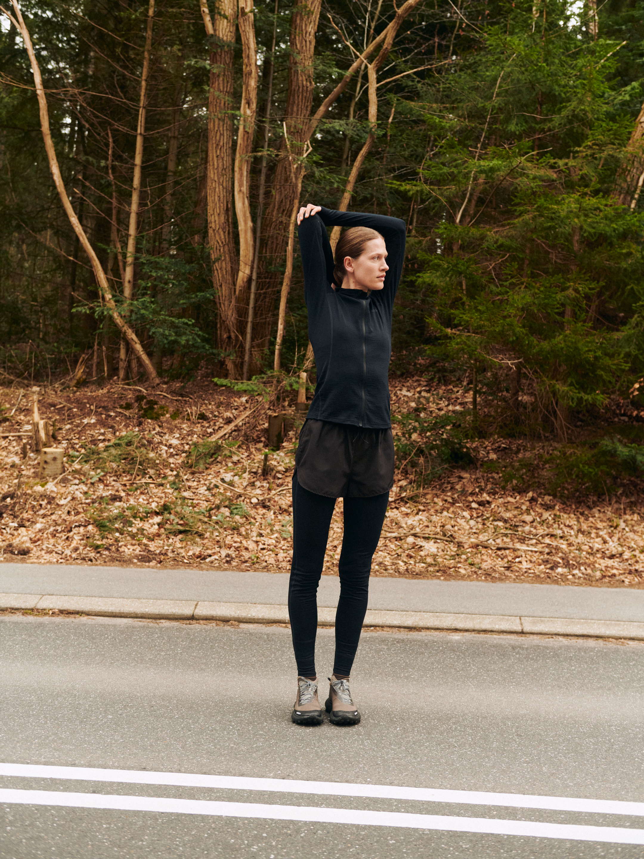 Leggings med bred linning