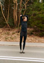 Leggings med bred linning