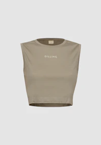 Kort tanktopp i merinoull til dame