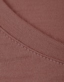 Kort tanktopp i merinoull til dame Rosa rødme