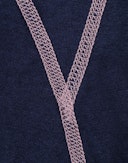 T-shirt i merinould til kvinder Navy