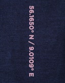 T-shirt i merinould til kvinder Navy