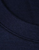 T-shirt i merinould til kvinder Navy