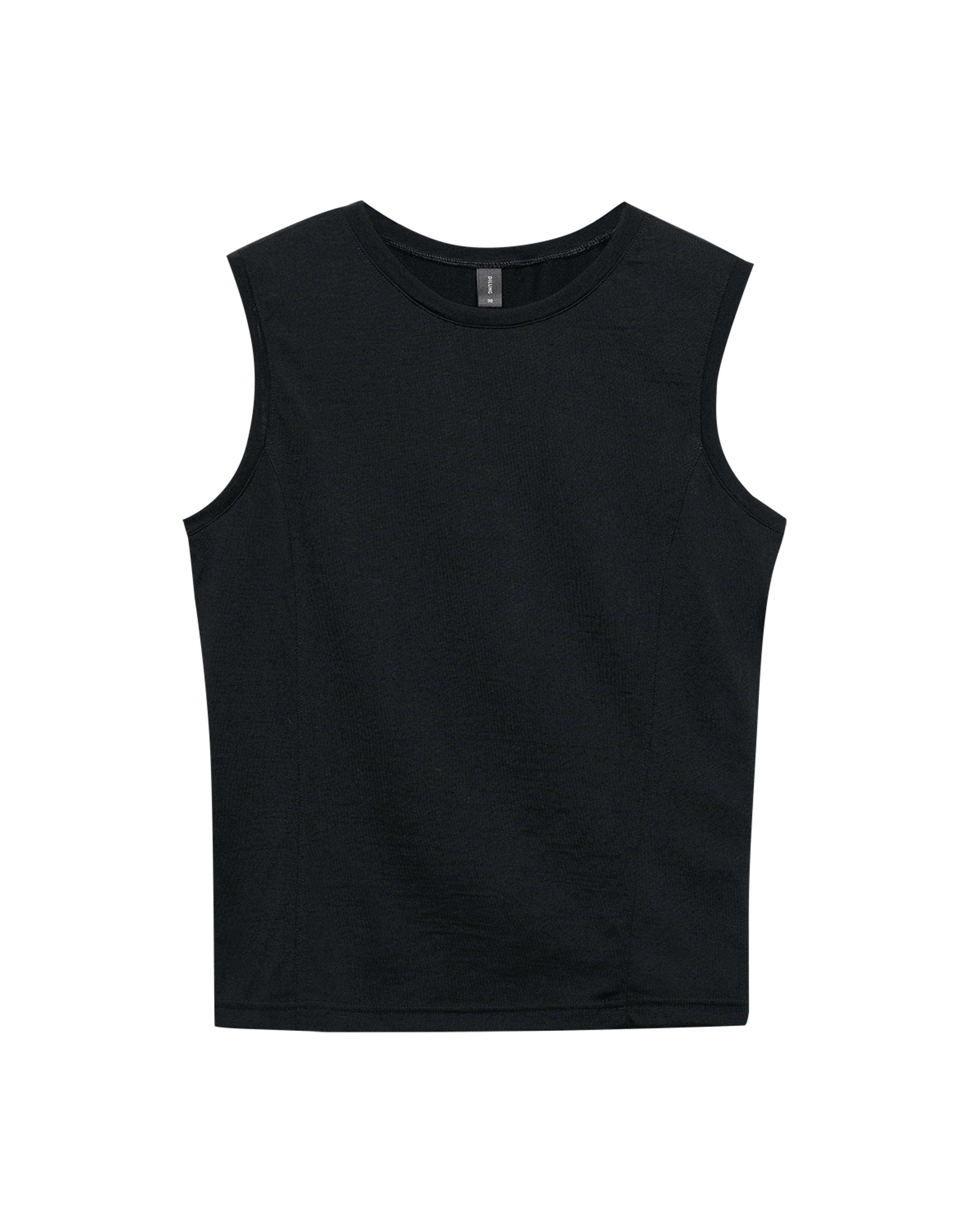 Women's merino wool cropped Tank top in Black - $65.99 - Dilling