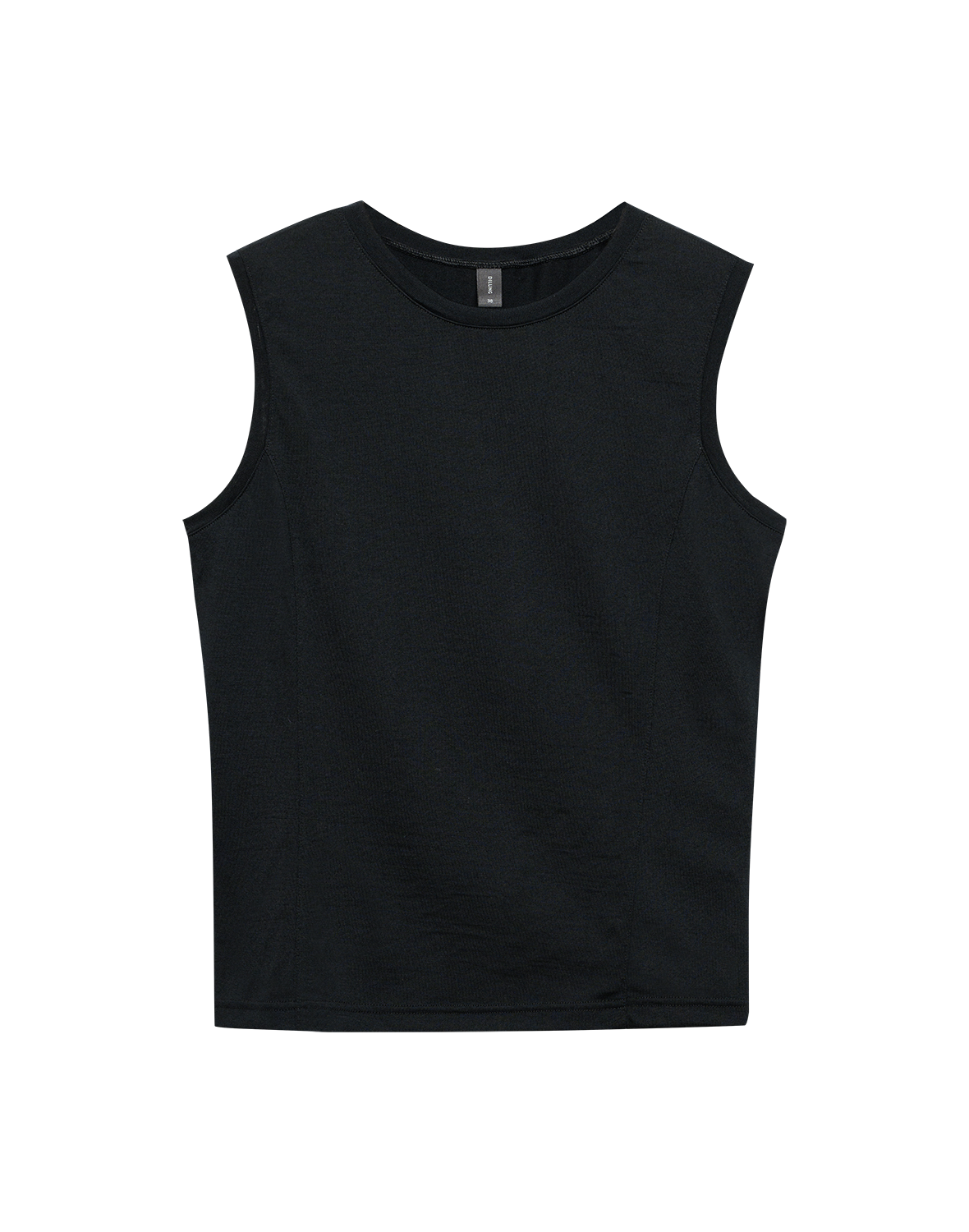 Avkortet singlet i merinoull til dame