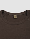 T-shirt van merinowol voor heren Donkerbruin