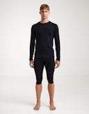 3/4 legging van merinowol voor heren Zwart