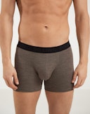 Boksershorts i merinoull til herre Brunmelert