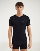 T-shirt van merinwol voor heren Zwart