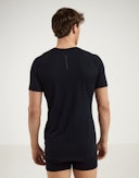 T-shirt van merinwol voor heren Zwart