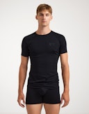 T-shirt van merinwol voor heren Zwart