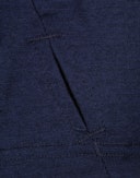 Shirt met halve rits van merinowol voor heren Marineblauw