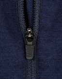 Shirt met halve rits van merinowol voor heren Marineblauw