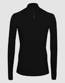 Shirt met halve rits van merinowol voor heren Zwart