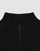 Shirt met halve rits van merinowol voor heren Zwart