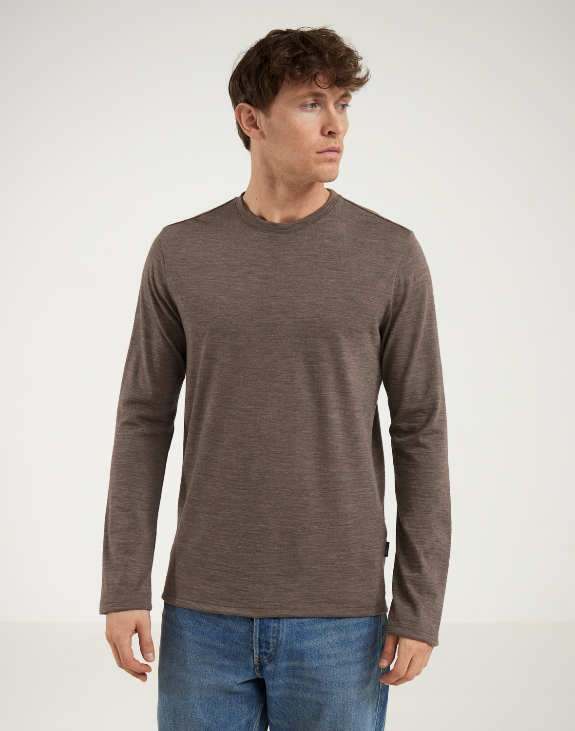 Men's merino wool long sleeve top - Free shipping - Dilling