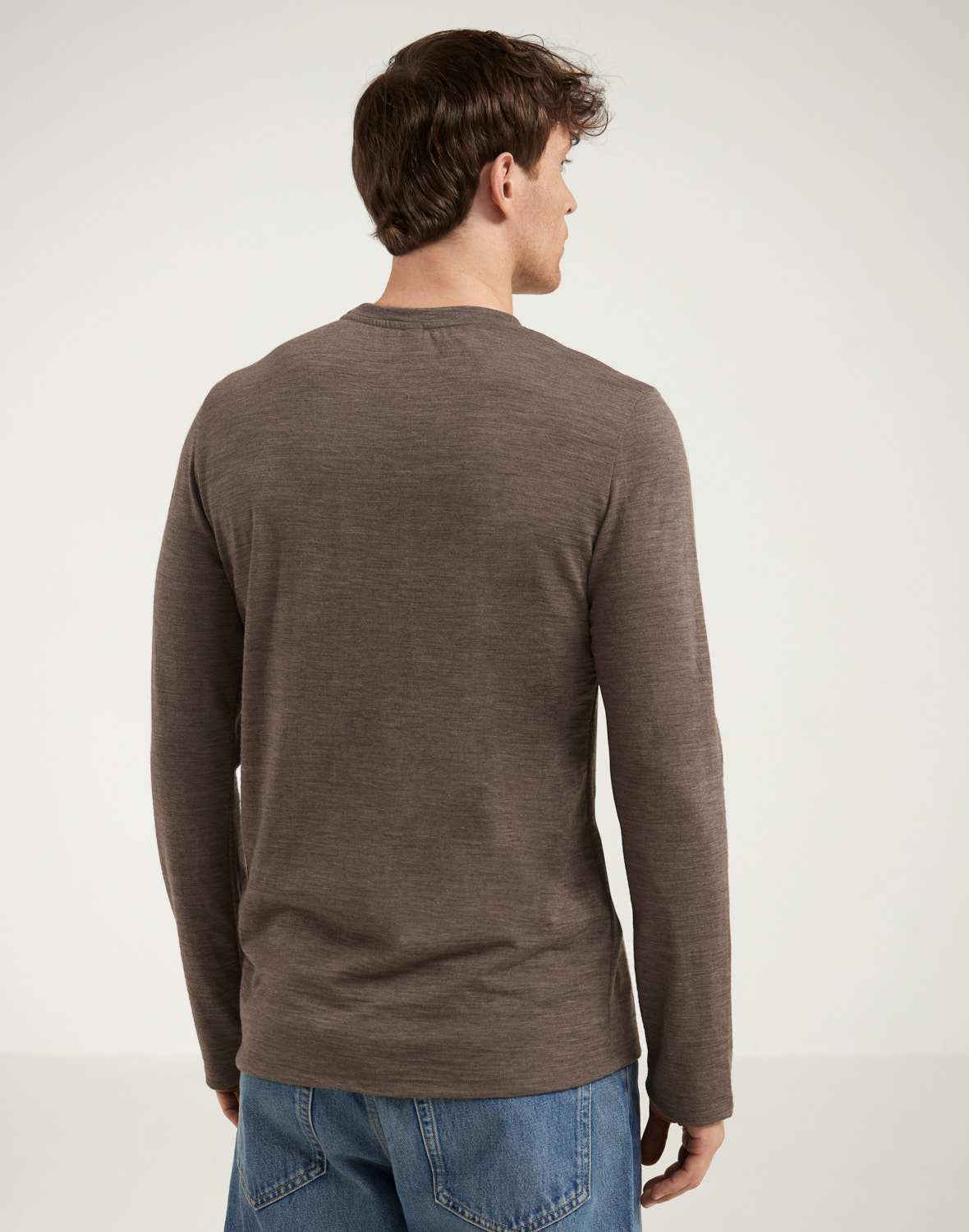 Men's merino wool long sleeve top - Free shipping - Dilling