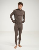 Leggings i merinoull til herre Brunmelert
